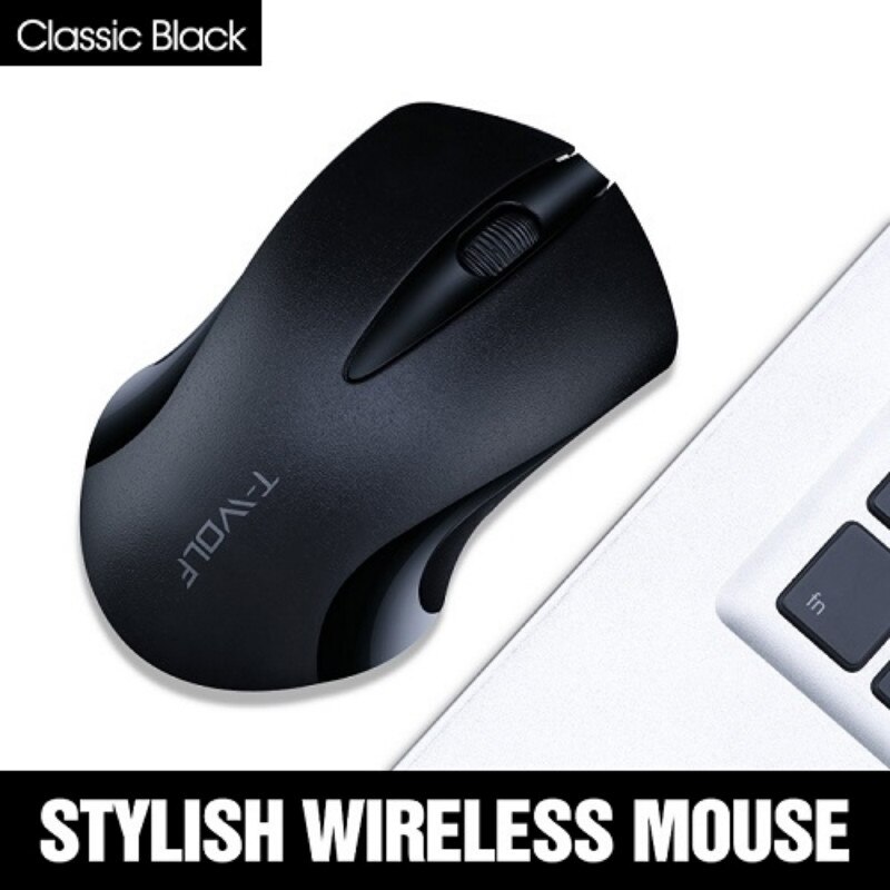 2.4GHz Wireless Ergonomics Mouse Gamer Game Wireless Mice With USB Receiver Mause For PC Gaming Laptops Computer Peripherals: Black