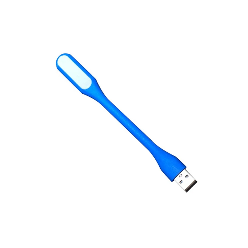 1 2PCS Mini USB LED Licht Tragbare Buch Lesen Nachtlicht Flexible Biegsamen Augenschutz Lampe Für Power Bank computer: WHITE / Blau