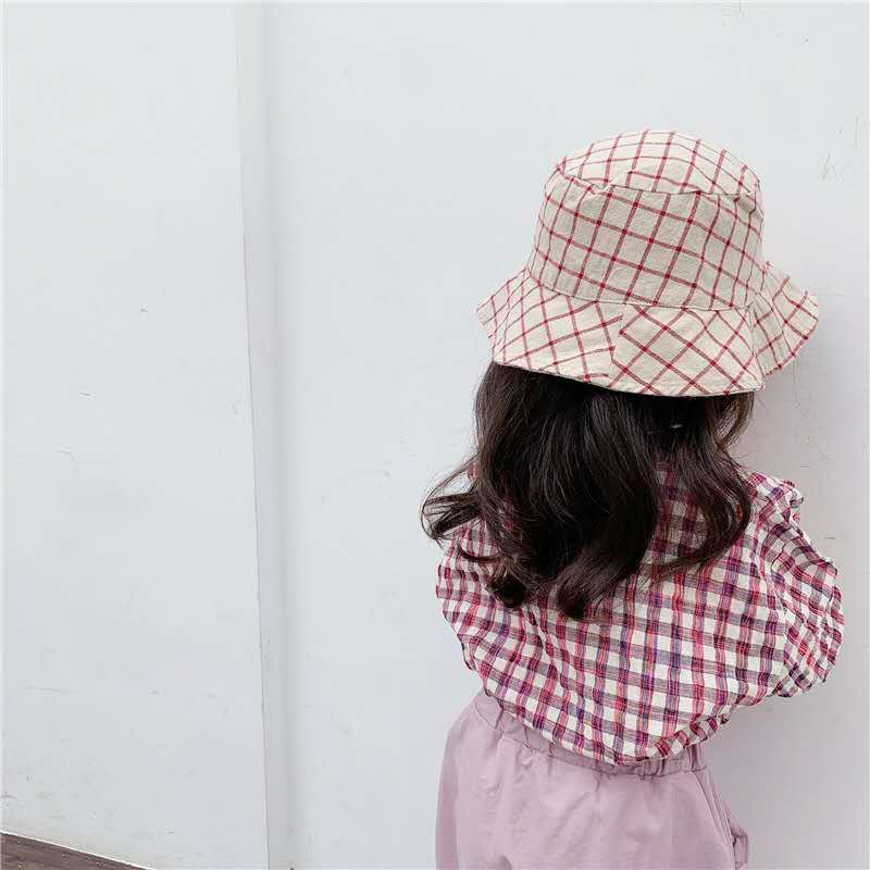 Vêtements pour enfants produits d'été filles été coréen chemise à manches courtes à carreaux à bulles d'été