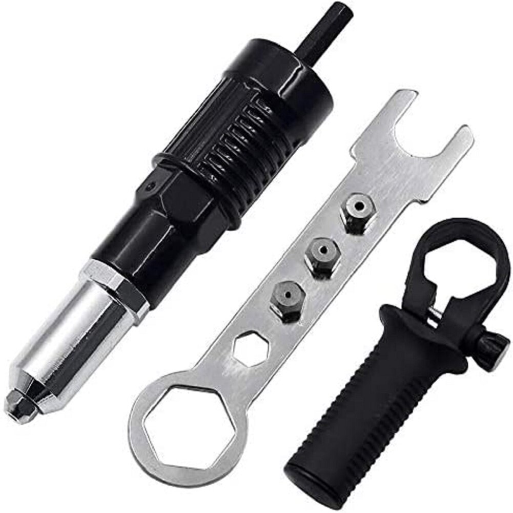 Electric Rivet Gun 2.4mm-4.8mm Rivet Nut Gun Drill Adapter Cordless Riveting Tool InsertInsert Nut Pull Rivet Tool Accessories