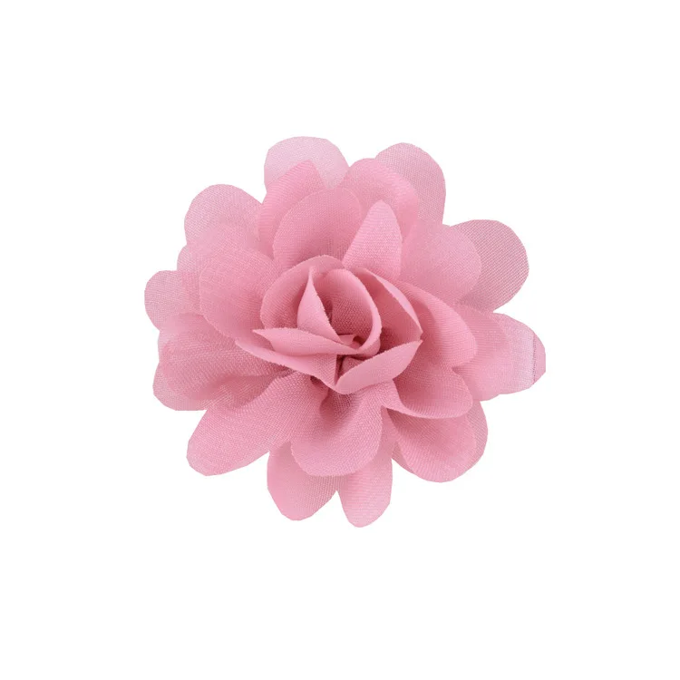 Nishine-Mini Chiffon Tecido Flores para Mulheres e Meninas, Headband, Grampos de Cabelo, Roupas DIY, Bonés, Headwear, Acessórios, 2 ", 20Pcs, Lote: YELLOW