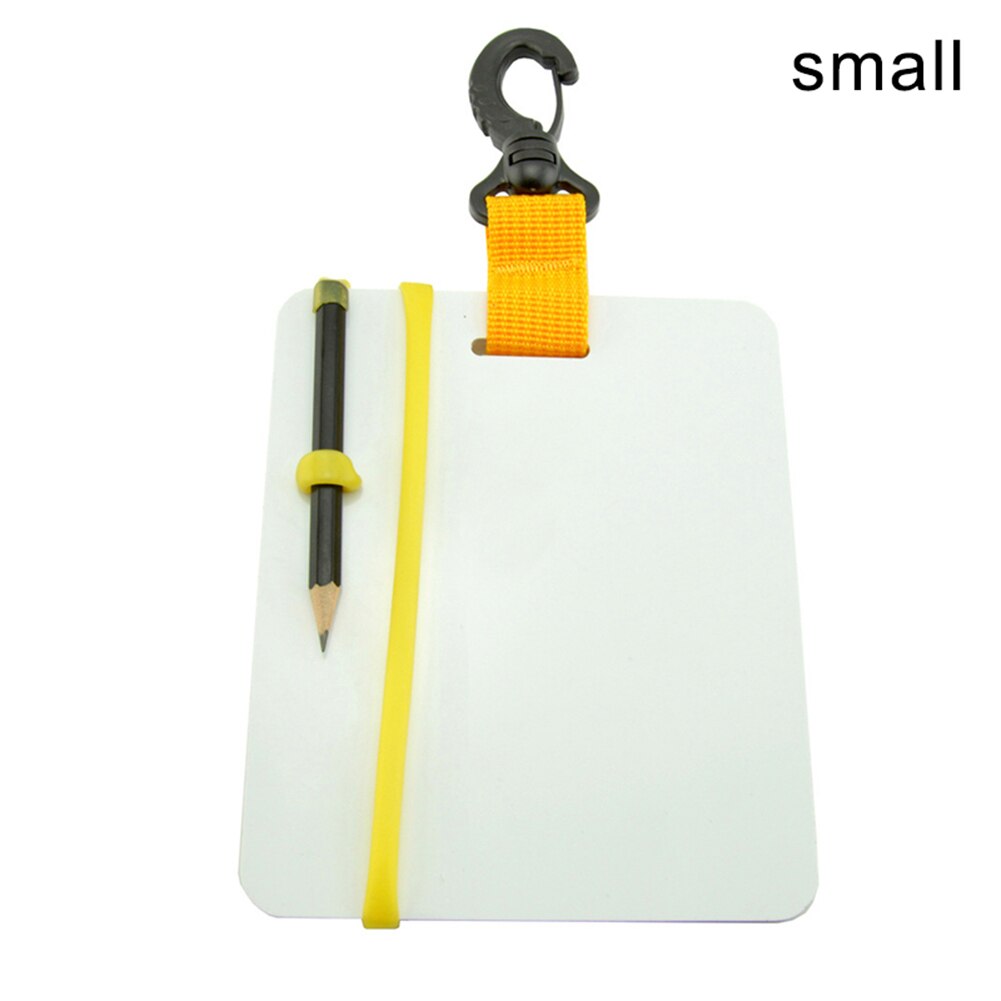 Dykning undersøisk skrevet skifer dykning wordpad speed board med klip drejelig blyant  b2 cshop: Gul / L
