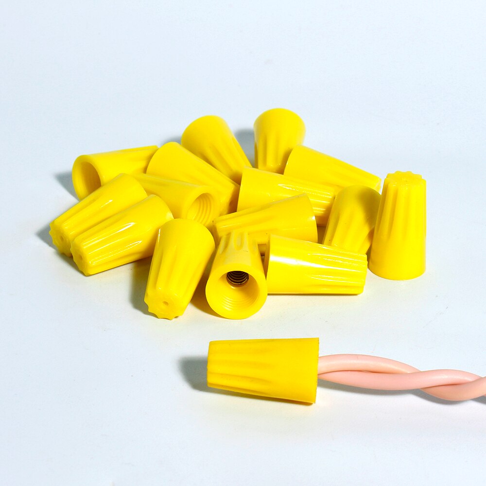 Practical Electrical Wire Connection Screw Twist Connector Cap Insert Nut Spring wire end P1 P2 P3 P4 P6 Terminals Rotating Kit: P4 Yellow
