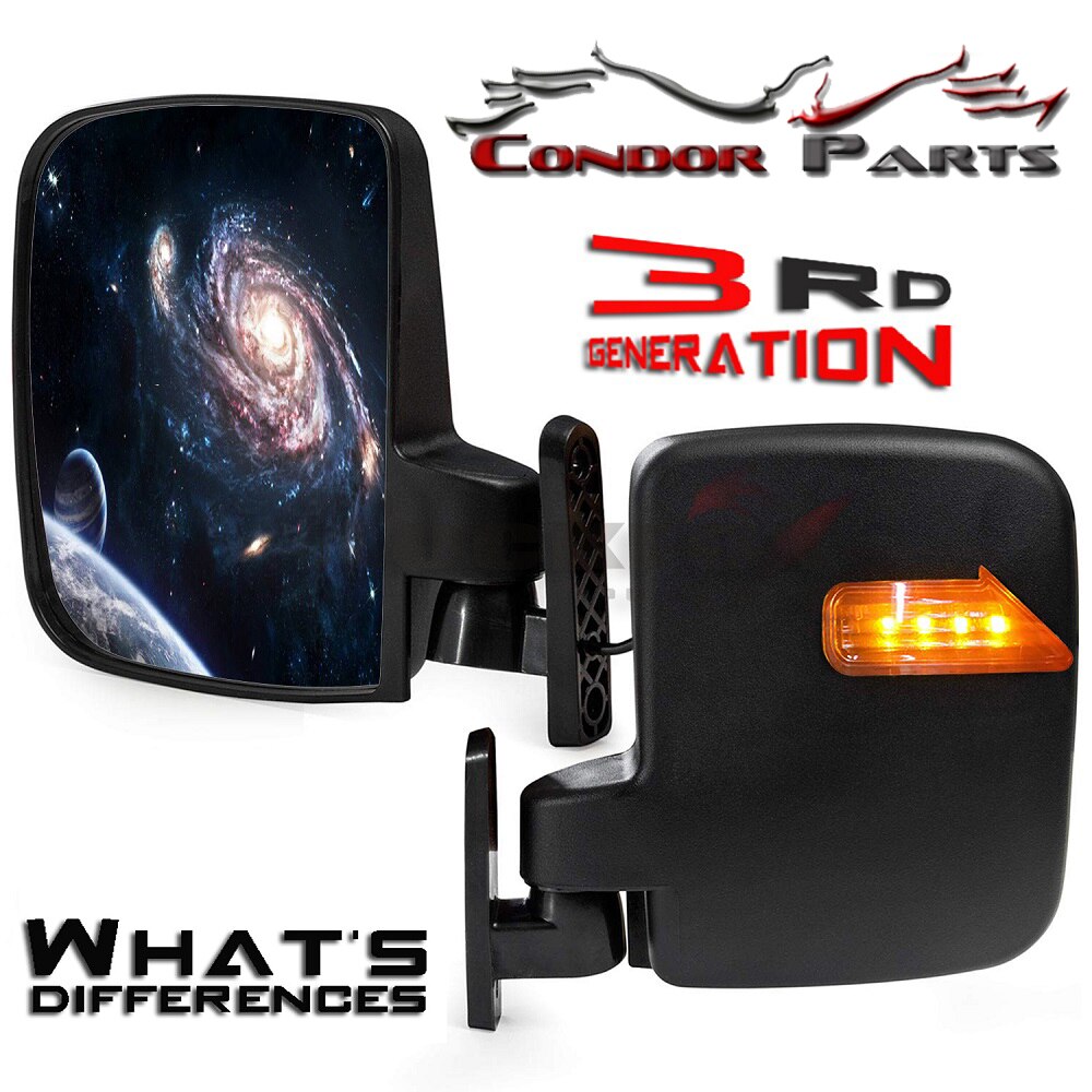 Kondor Teile-sterben 3rd Generation Golf Warenkorb LED Seite Spiegel Mit Blinker, Hardware- Enthalten.