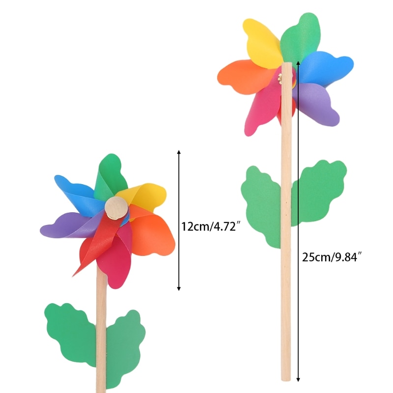 Trä väderkvarn vind spinner pinwheels hem trädgård trädgård dekoration barn leksaker