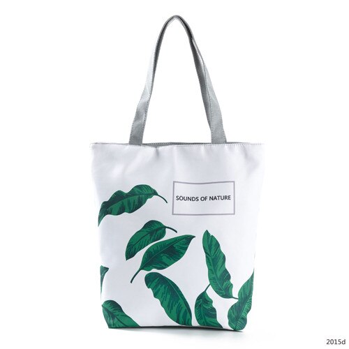 Miyahouse Casual Tote Handtassen Vrouwelijke Groene Plant Schoudertas Voor Vrouwen Zomer Strand Zakken Hoge Capaciteit: 2015d