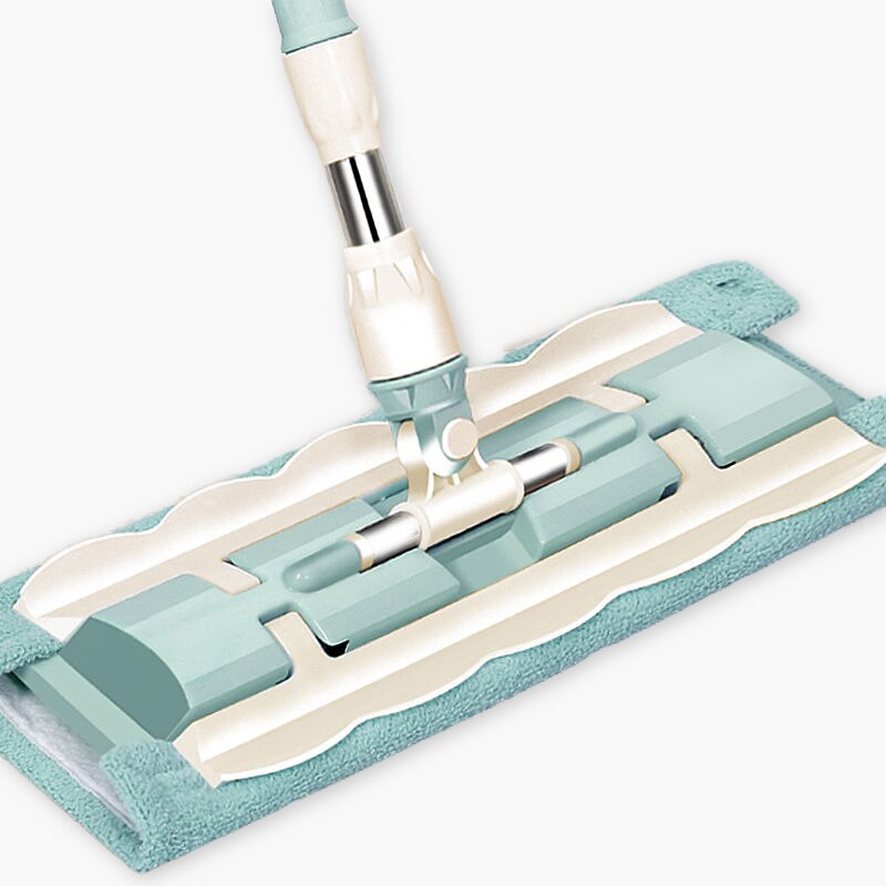 Flat Mop Floor Telescopic with Large Microfiber Pads Spin Mop 360 Degree Handle Home Windows Kitchen Floor Cleaner Wood Tile: Green 1 Mop Cloth