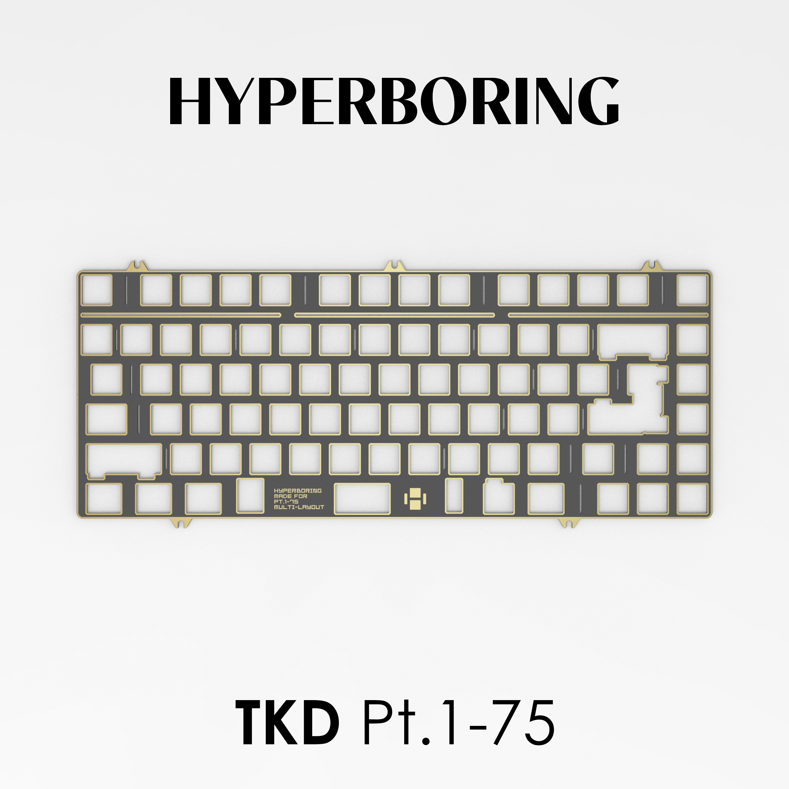 TKD Pt.1 75% Size layout keyboard plates PP PC FR4 Alu for pcb mount stabilizer and plate mount stabilizer: Orange