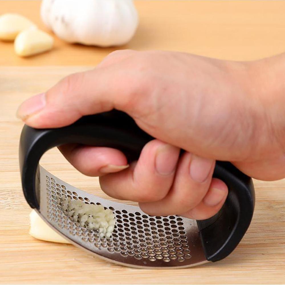 Multifunctional Manual Steel Garlic Presses Grinder Tool Chopper Peeler Cutter Slicer Gadget Cooking Kitchen I0D4