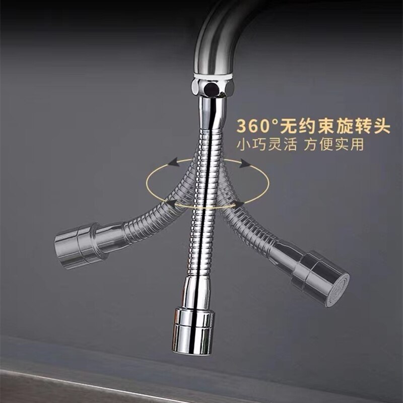 15cm Kitchen Faucet Stainless Steel Tube Water Saving Kitchen Tap Extension Hose Water Faucet Adjustment Faucet Accessories