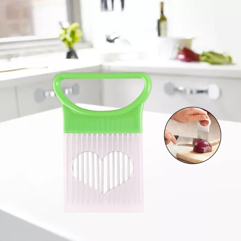 Multipurpose Ui Slicer Tool Met Bescherming Cover Assistent Snijden Ui Insert Apparaat Handleiding Groente Chopper Snijden T8NE