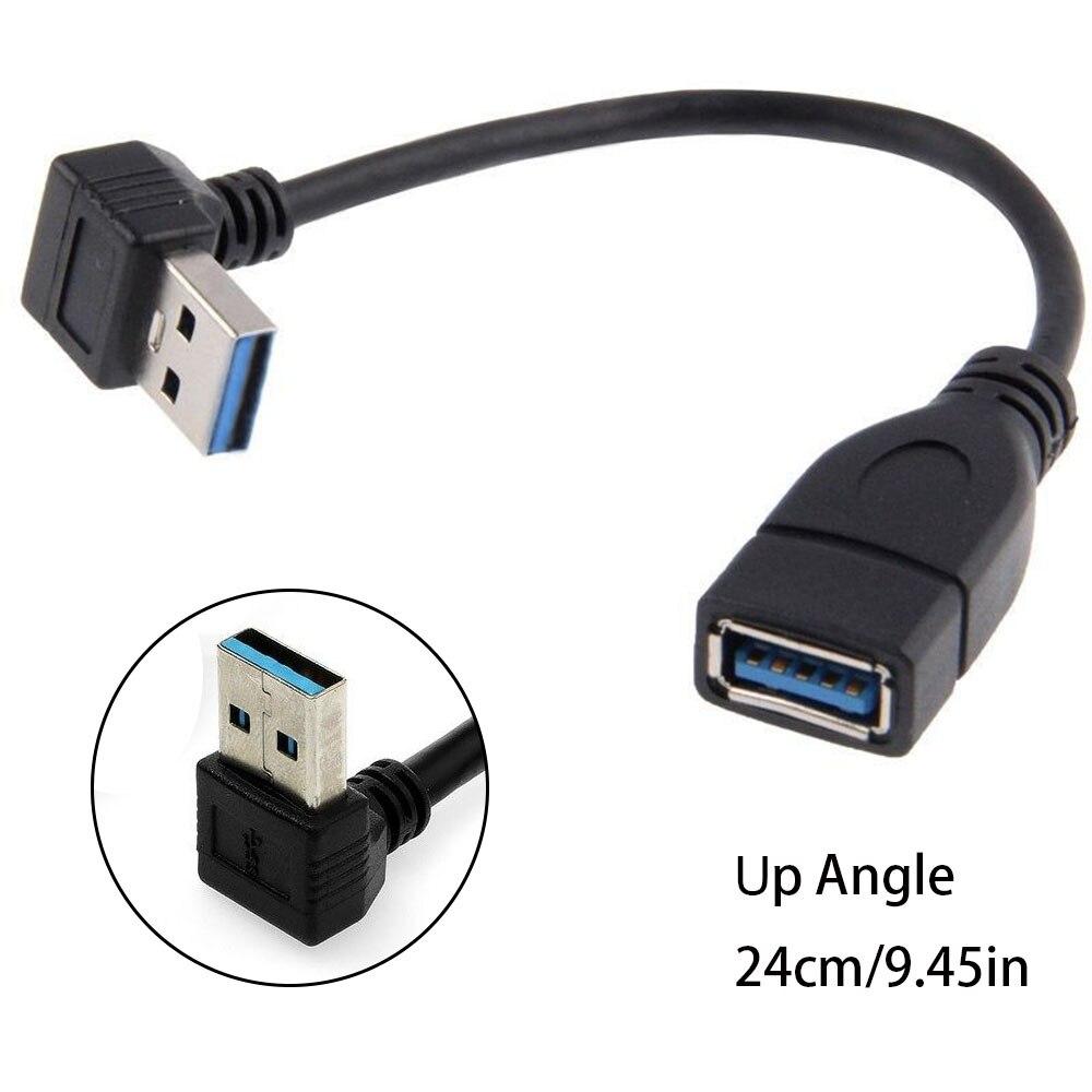 1 ST Universele Up Schuine 24 cm USB 3.0 Man Een Vrouw Een 90 Graden Extension Data Sync Cord kabel Adapter