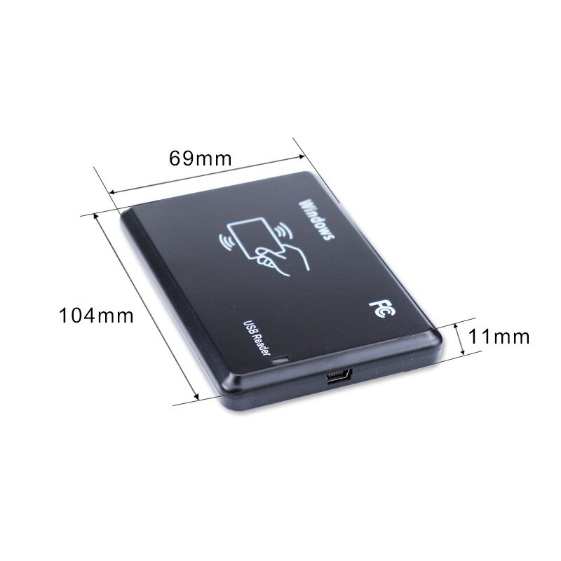 RFID Reader USB Port m1 1k s50 tk4100 125khz+13.56MHZ Reader ID Contactless Sensitivity Smart Card Support Window System Linux