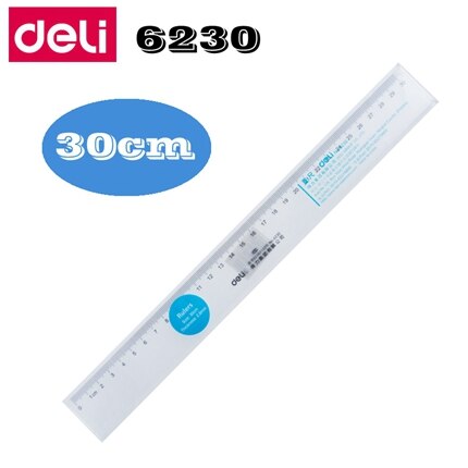 1PCS Deli 6220 Office Desk plastic ruler straight ruler 20cm 30cm 40cm: 30cm