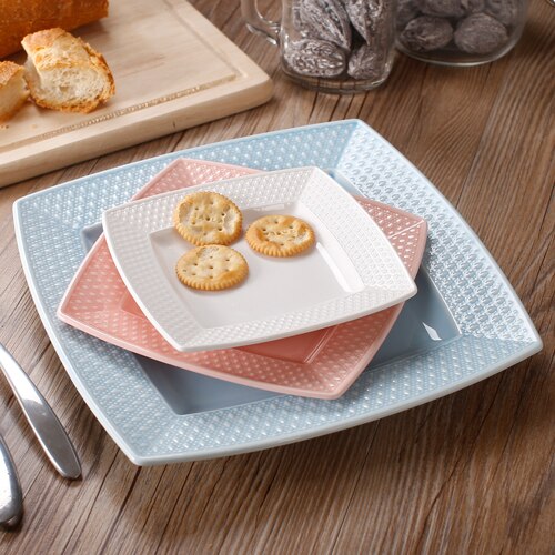 Nordic Style Candy Plate Ceramic Cake Plates Party Solid Color Tableware Tray Display Rack Afternoon Tea Snack Plate