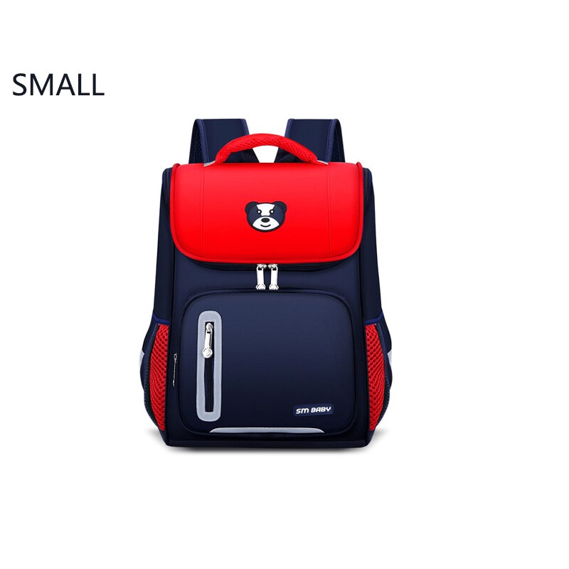 Kinder Schule Taschen für Jungen Mädchen Grundschule Orthopädische Kinder Rucksack Schule Tasche Kind Wasserdichte kindergarten Bookbag neue: small red