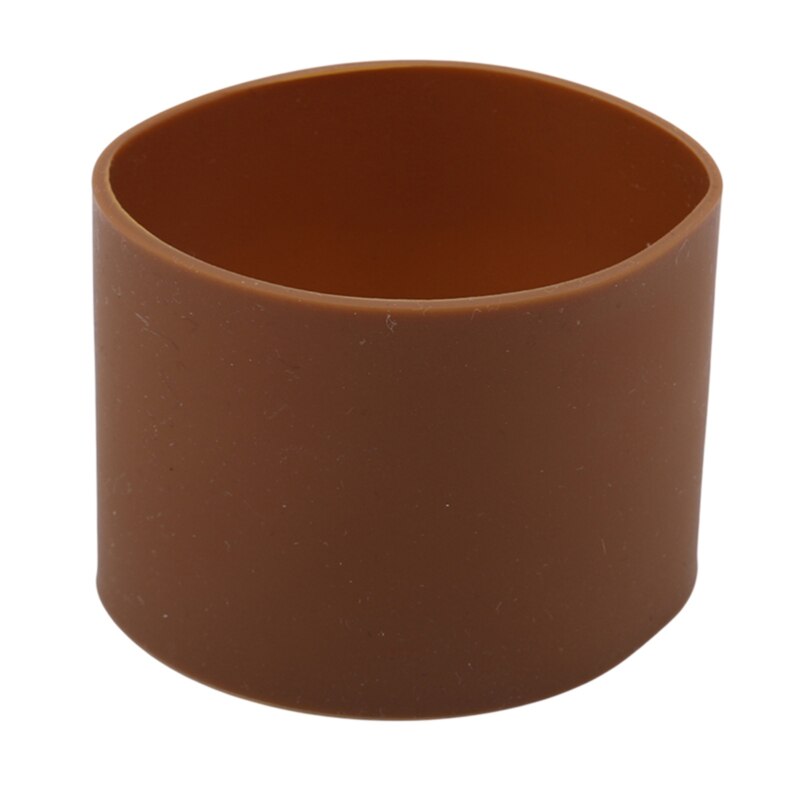 Enveloppe de tasse à café en Silicone, manchons de tasse en céramique, Recyclable, résistant à la chaleur, manchons de tasse d'eau, couvercle de tasse Plumyl: Brown