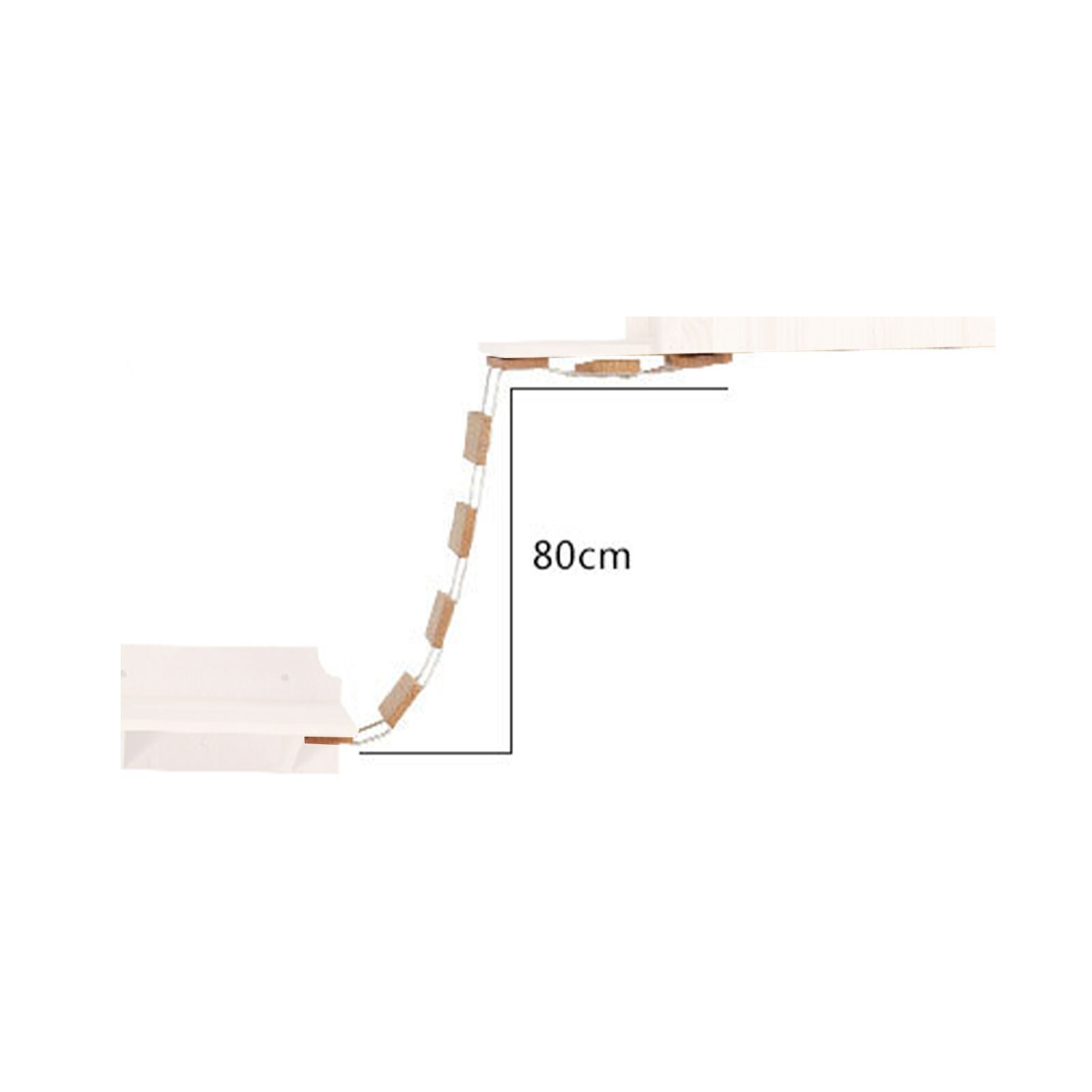 Cat Bridge Climbing Frame Wood DIY Pet Cat Tree House Bed Hammock Sisal Scratching Post Cat Furniture Cat Toy Wall Mounted