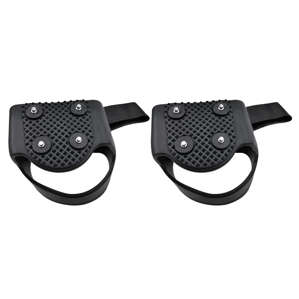 1pair 4 Studs Safety Outdoor Climbing Spikes Hiking Ice Gripper Winter Accessory Crampon Shoe Cover Non Slip Snow Walking Sports