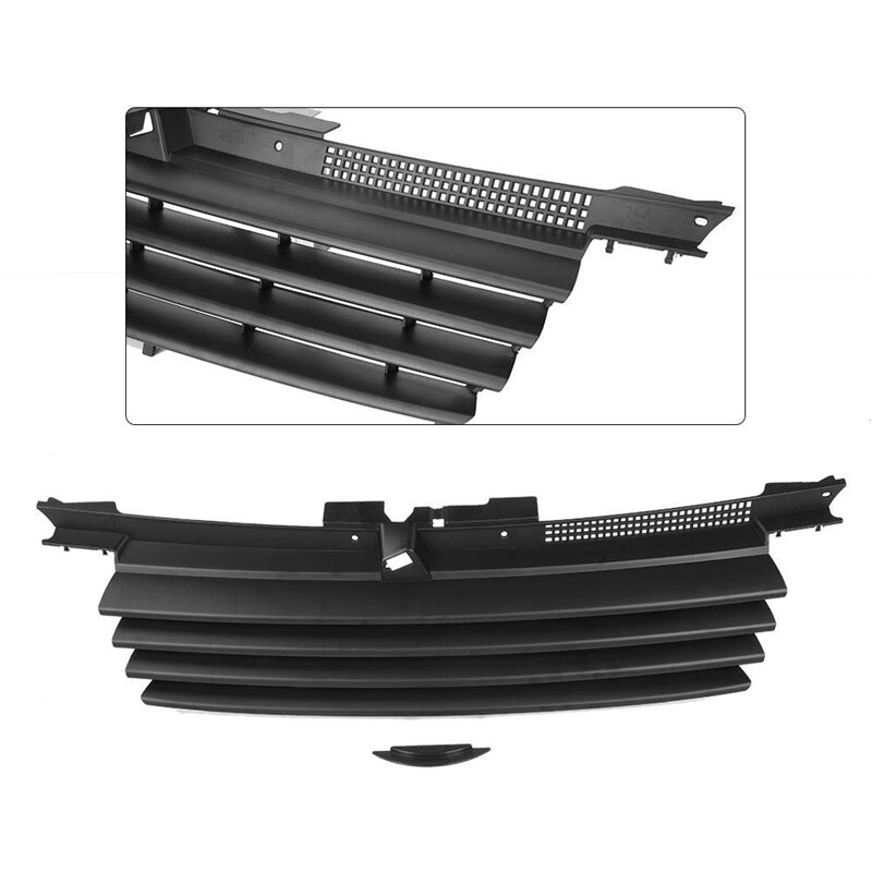 Parrilla negra para coche-rejilla delantera de capó de coche negro mate para VW/Jetta/Bora MK4 1999-2004 1J5853655C
