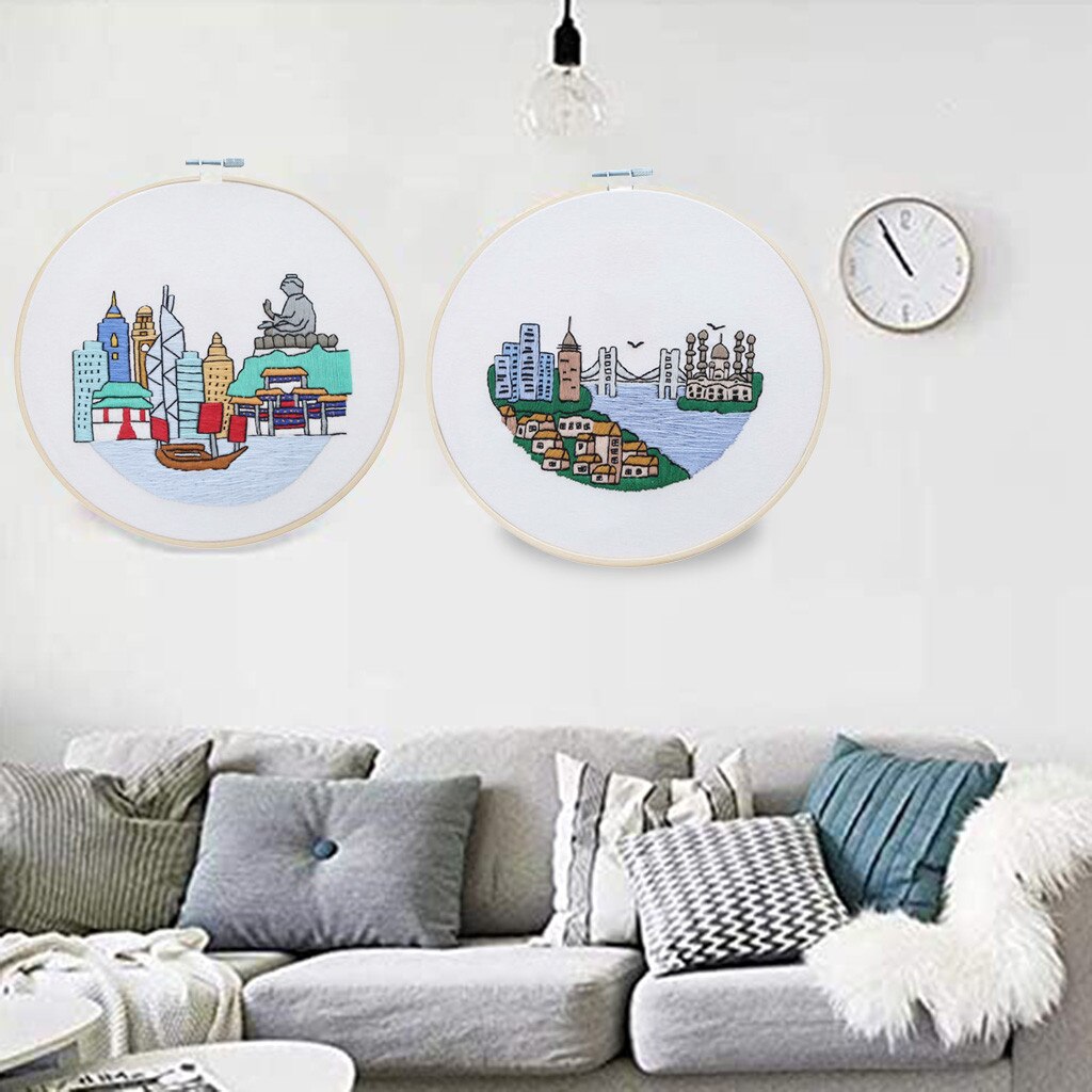 Embroidery Cross Stitch Kit Set For Beginners-handmade Embroidery Diy Carft Punto Croce Punch Needle Embroidery Kits