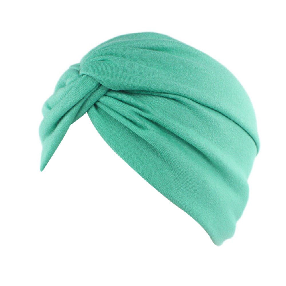 coton Spa Casquette Femmes Cancer Chimio Bonnet Écharpe Turban Tête Chapeau Muts En Sjaal Foulard Musulman Femmes Os Chapeau: green