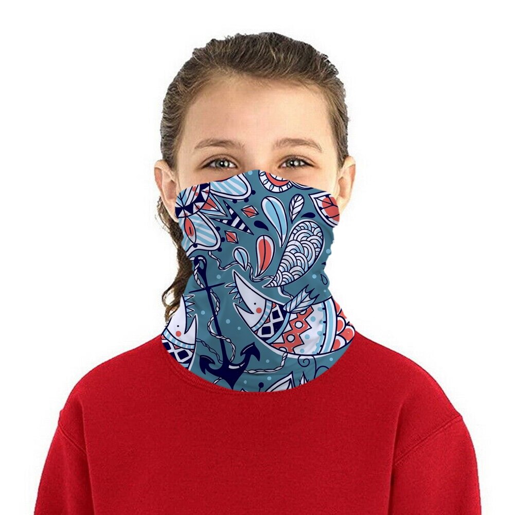 Flower Petals Kids Head/Face/Mask Neck Bandana Scarf Dual-use Magic Tube HeadScarf Cycling Sport Headwear Turban Balaclava: D