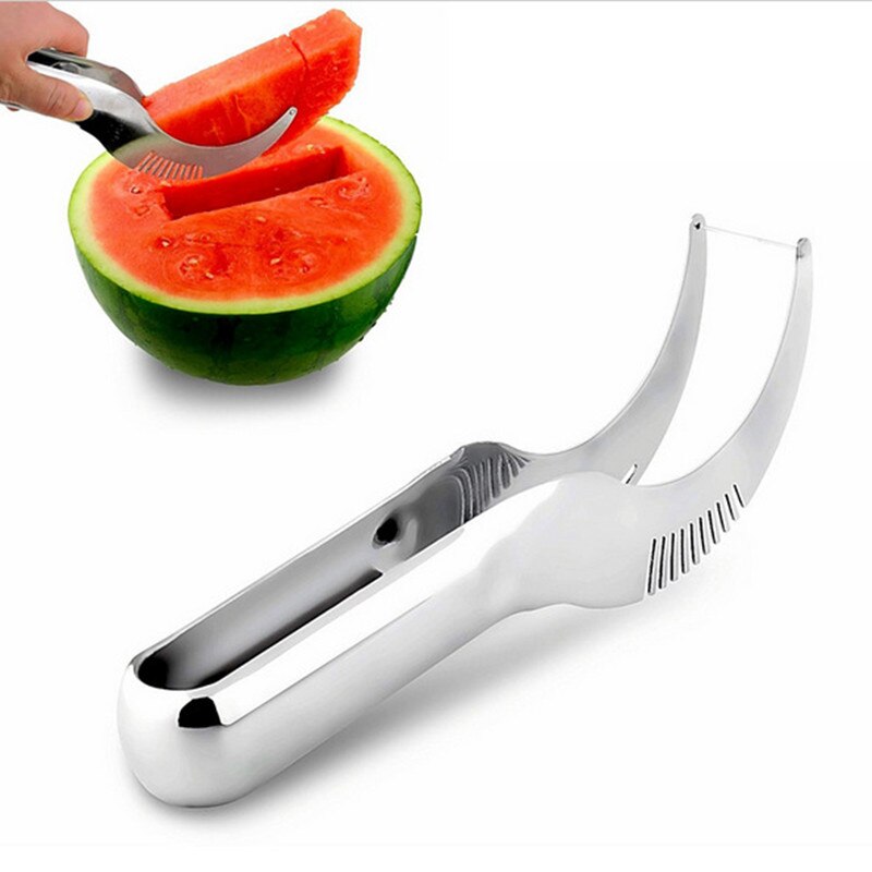 Rvs Watermeloen Slicer Smart Cutter Mes Corer Meloen Windmolen Cutter Fruit Groente Gereedschap Keuken Snijmachines