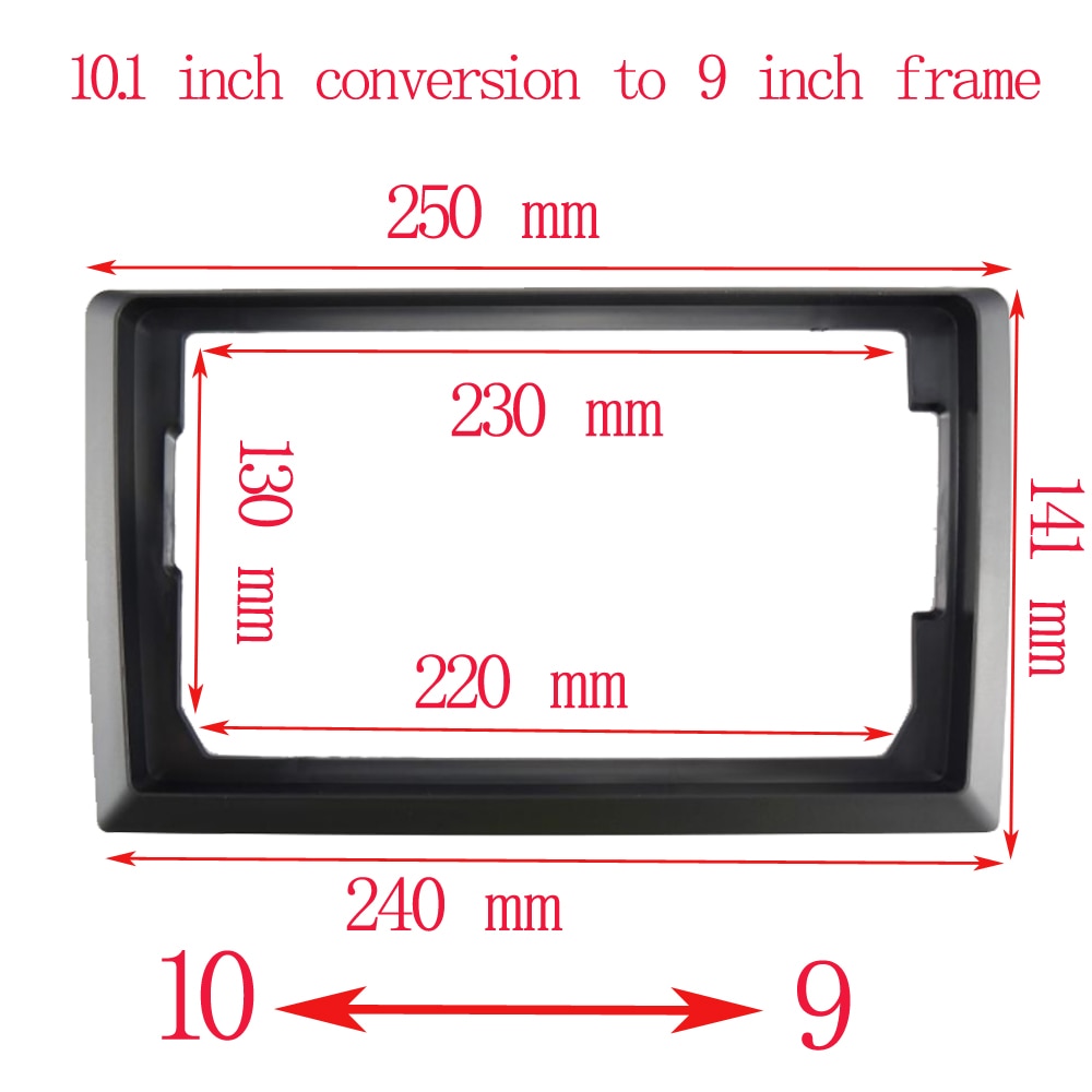 9 Inch 10 Inch Tot 7 Inch Frame 2 Din Frame Geschikt Voor Alle Auto Modellen Center Console Radio Android systeem: 10.1 to 9
