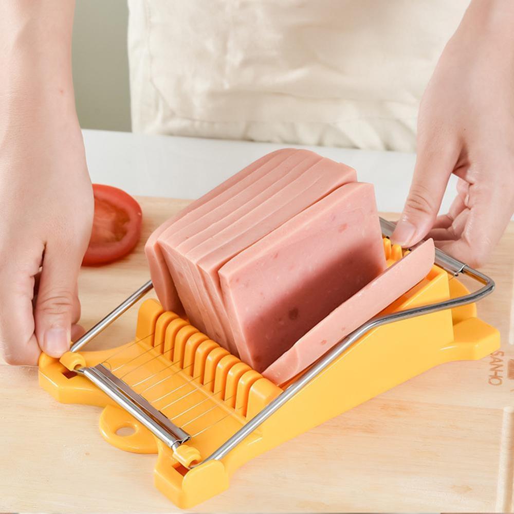 Rostfritt stål lunch köksskärare bananskärare prylar verktyg skinka hem kök multifunktion för hemleveranser äggskiva  i7 q 3
