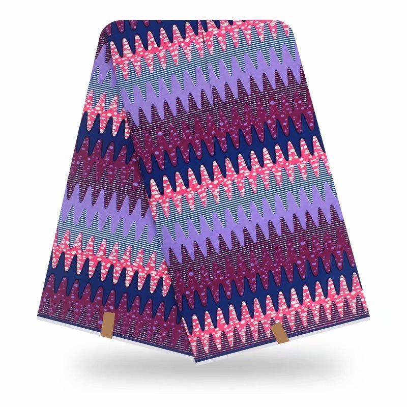 Tela Estampada Africana Wax Print - 6 Yardas - 100% Algodón - Tejido - Transpirable - para Vestidos, Cortinas, Bolsos