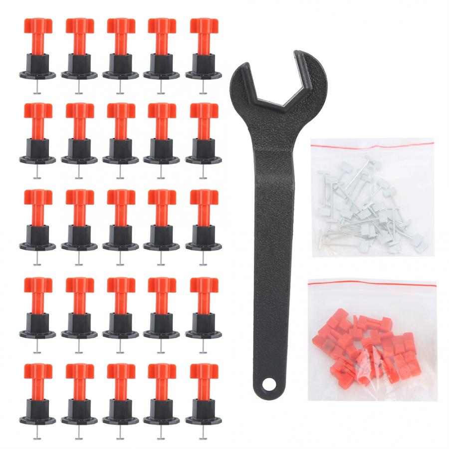 25Pcs Tile Leveler Reusable Leveling System Tile Positioning Tool Floor Wall Construction Tools Reusable Anti-Lipge Tile