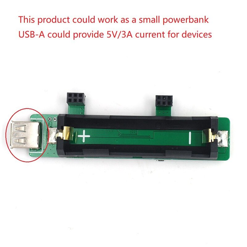 DSTIKE Pi Power Bank - 5V 3A Output - Single 18650 Battery - for Raspberry Pi