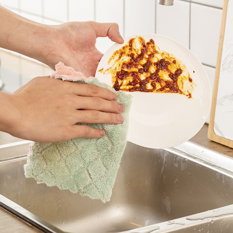 Paño de limpieza de microfibra absorbente, lote de 8 unidades, trapo de cocina, trapo, toalla de limpieza, plato de tela, trapo de limpieza, toalla de cocina
