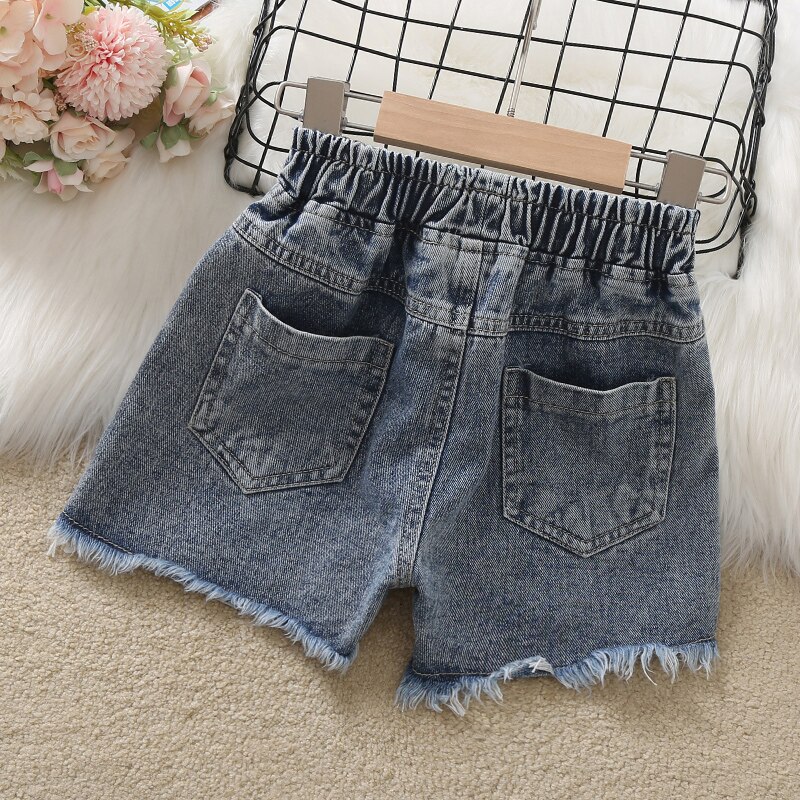 Pantaloncini di jeans per ragazze abbigliamento estate abbigliamento per bambini per adolescenti pantaloncini da scuola Costume abiti 4 5 6 7 8 9 10 11 12 anni