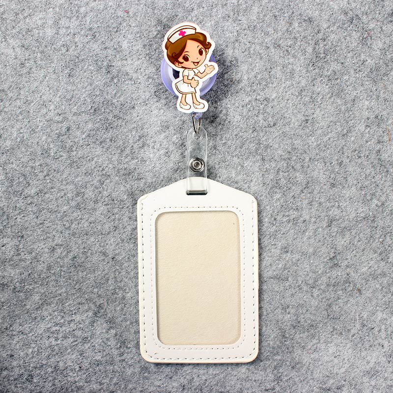Vakker sykepleier skilt bla sykepleier jente hjul søt skalerbar sykepleier utstilling sykehus kvinne inngangs vaktkort id-kort holder: D