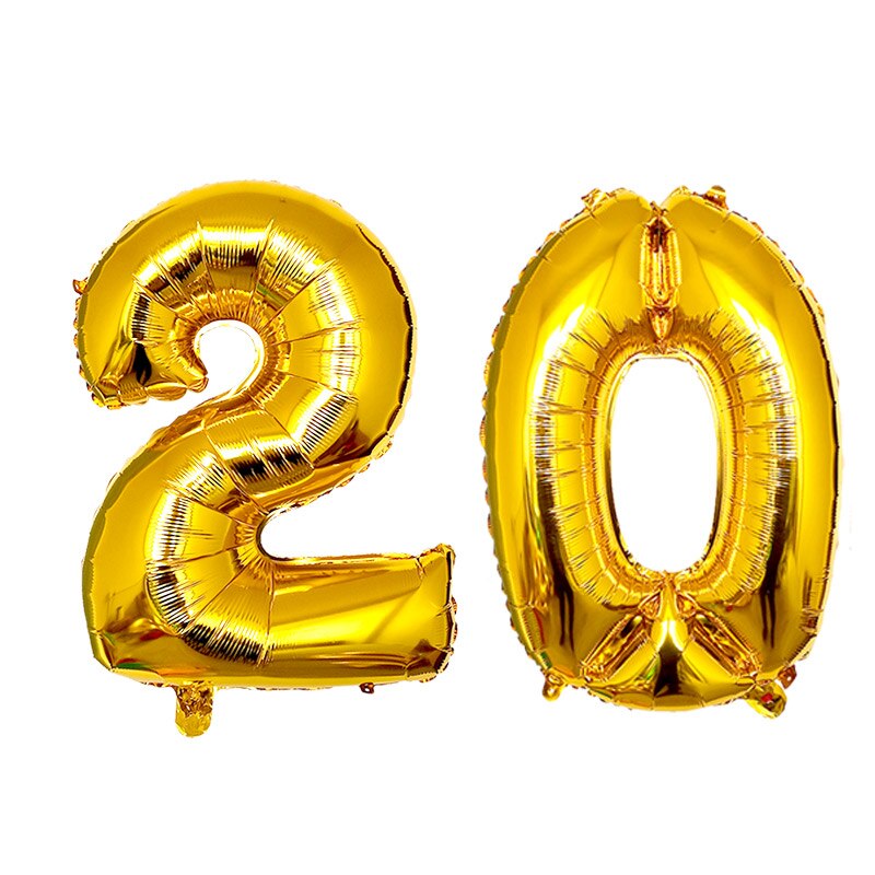 2pcs 32 Or 40 inch Happy 20 Birthday Foil Balloons pink gold number 25th Years Old Party Decorations Man Boy Girl Supplies: Gold / 40inch
