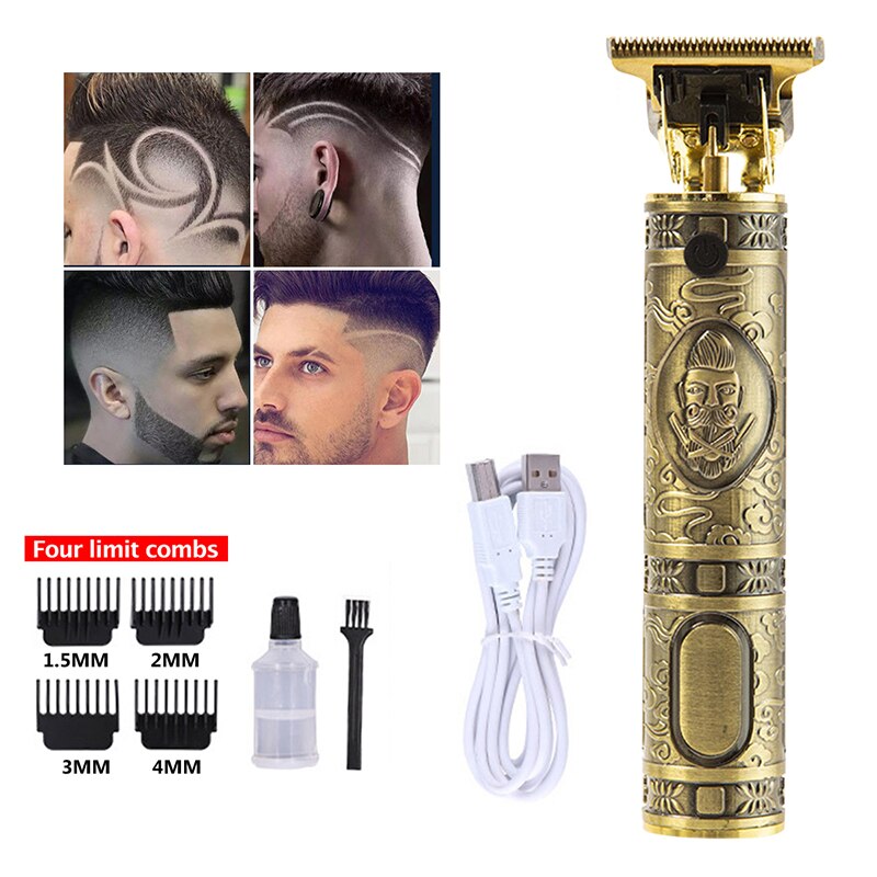 Hår trimmer usb genopladelig trimmer til mænd trådløs barbermaskine hårklipper barber hårskæremaskine haircut styling værktøj: Jeg