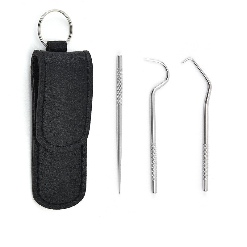 Herbruikbare Metalen Tandenstokers Met Houders Draagbare Tandenstoker Rvs Tandenstoker Set Te Reinigen Hiaten Tussen Tanden Oral Care: B1