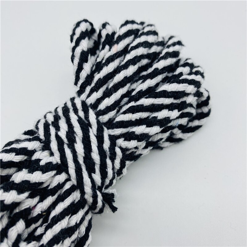 Corde 100% coton, 5 mètres/lot, 6mm, fil tressé torsadé décoratif pour la décoration Textile maison fait à la main: 24