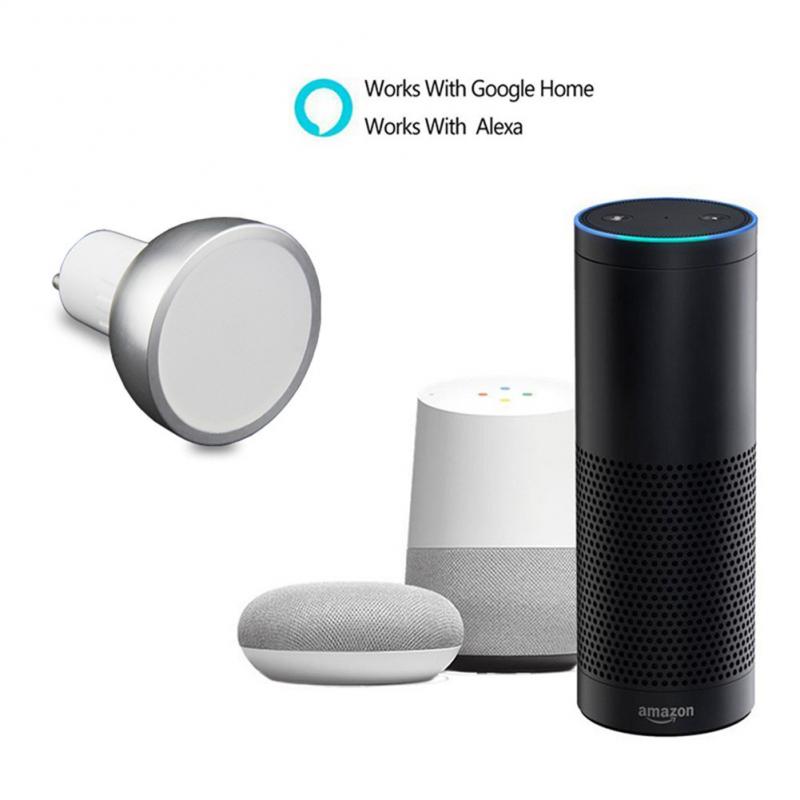 1 stk  gu10 wifi smarte led pærer rgbw 5w lamper lampada app fjernkontroll dimbare lyspærer fungerer med alexa/google/ifttt