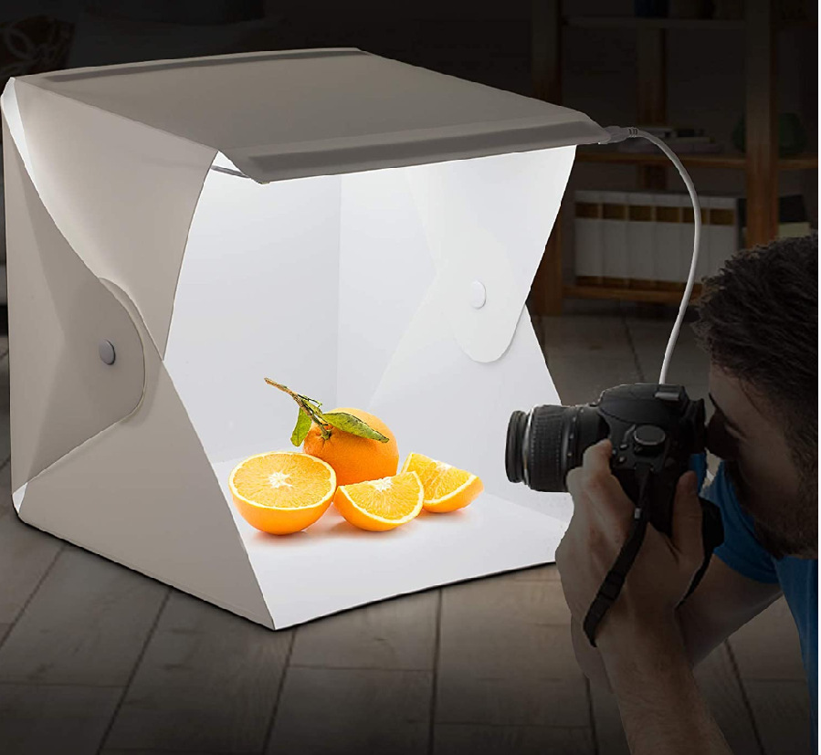 Caja de luz portátil para fotografía, caja plegable para estudio fotográfico, cubos Led dobles para tomar fotos, productos, tienda de tiro