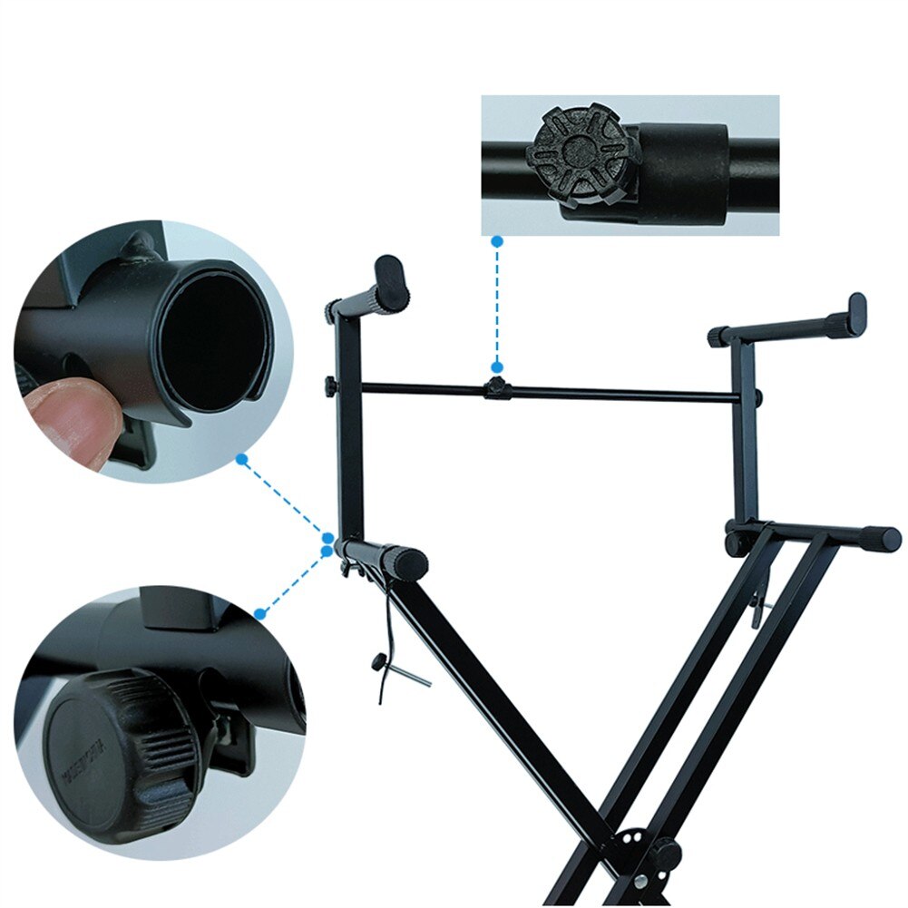 Universal Adjustable Heightening Electronic Piano Stand Keyboard Rack Stands Collapsible Durable Instruments Accessories Parts