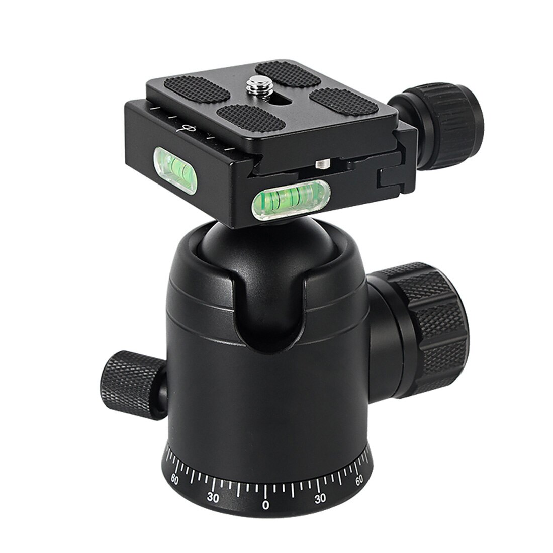 BGNing 360 Degree Panorama Ball Head Tripod Camera Mount Stand Phone Holder Clip XJ-8 Flashlight Microphone With Spirit Level: Ball Head