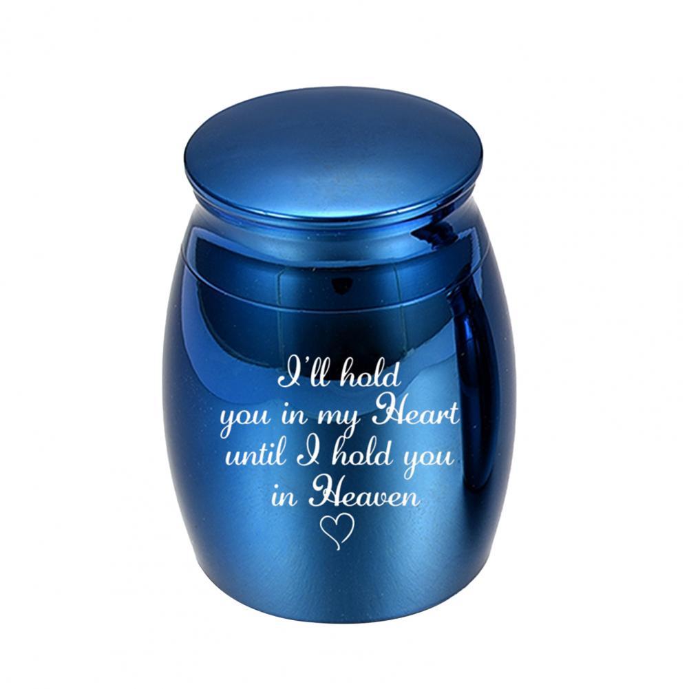 Special Engraving Wide Application Pets Ashes Casket Fine Workmanship Pets Ashes Casket for Home Pet Funeral Urn: Blue