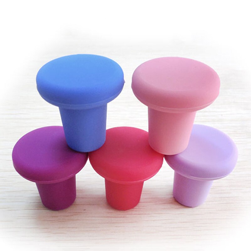 Bouchons colorés en silicone pour bouteille de vin,accessoire pour préserver et conserver le vin en famille ou au bar, , sûr et sain, 6 couleurs