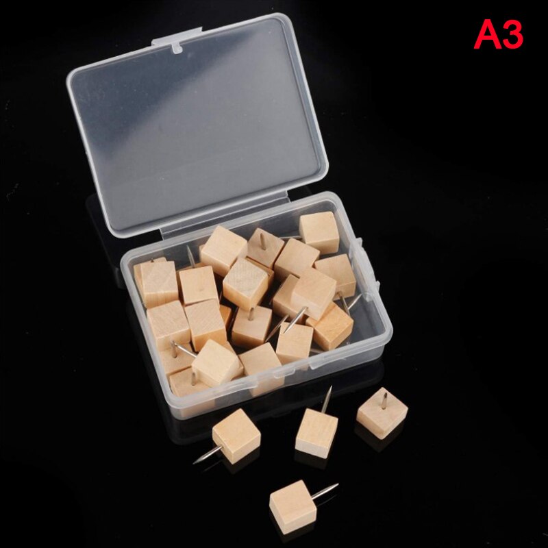Map Markers Wooden Drawing Photo Wall Studs Cork Board Pins Thumbtack Pushpin Painting Tool Office School Supplies: A3