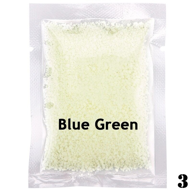 Partículas de Luz Súper fluorescentes de colores, pigmento brillante, arena brillante que brilla en la arena oscura, 2 uds.: 3