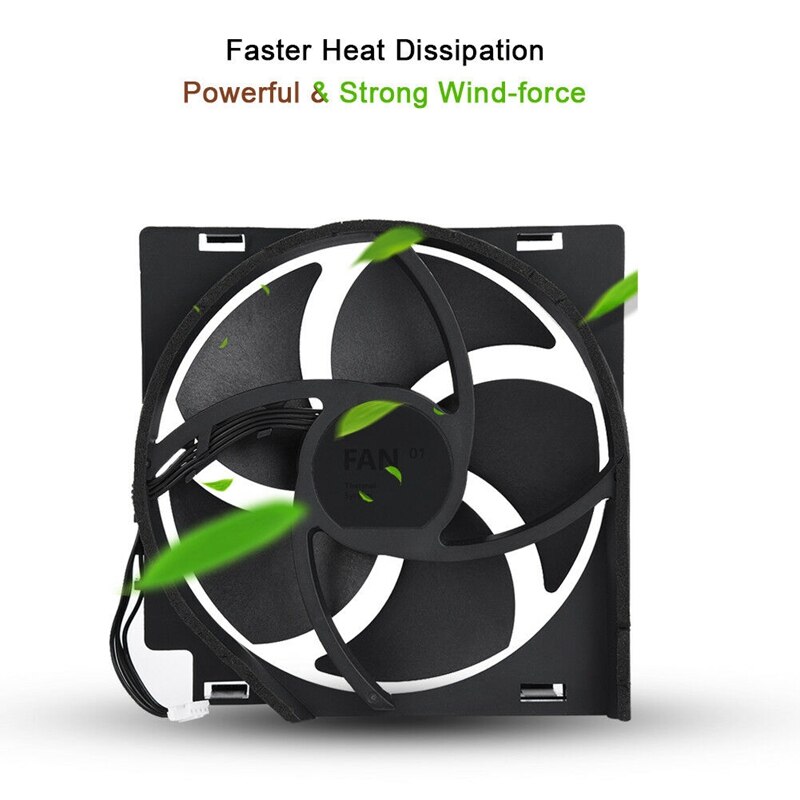 Replacement Internal Cooling Fan 5 Blades 4 Pin Cooler Heat for ONE S Slim