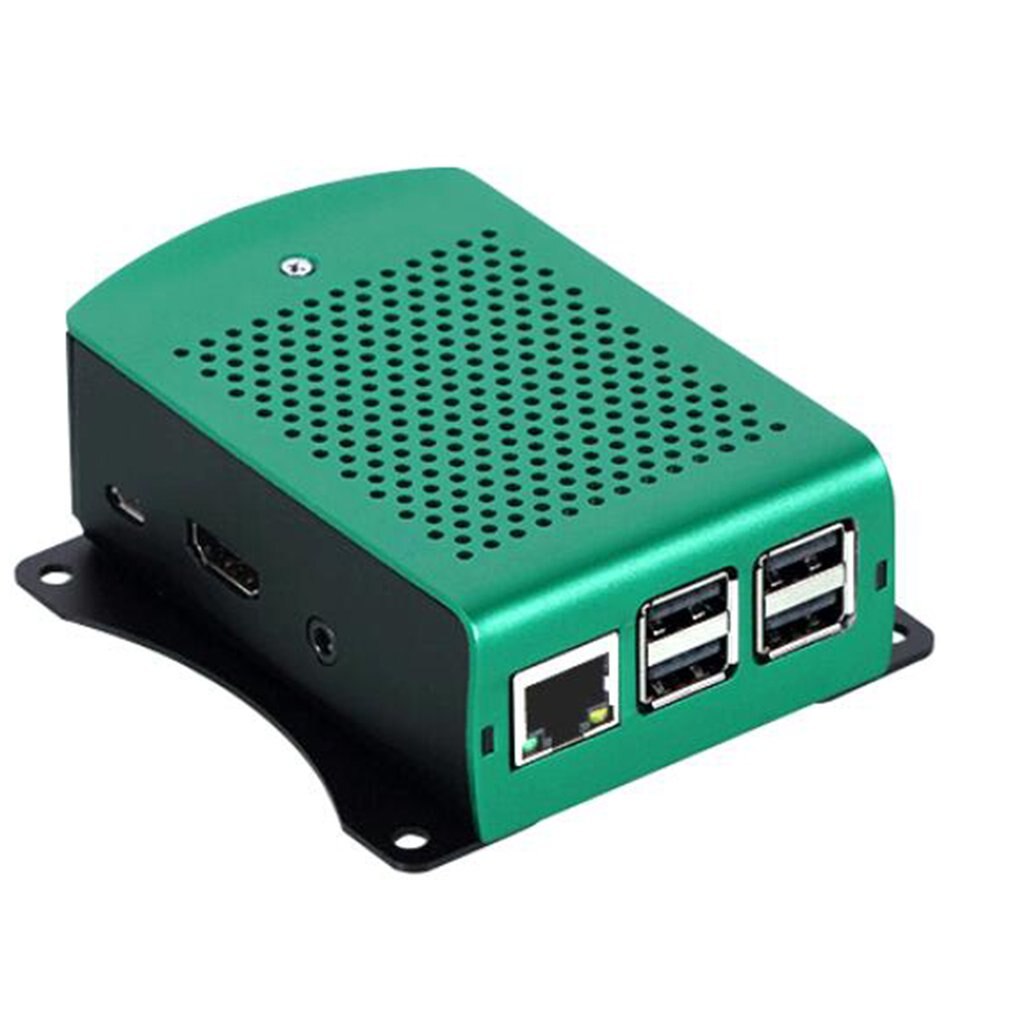 For Raspberry Pi 2 3 Model B Plus Aluminum Silver Green Black Case Metal Enclosure RPI 2 3 Box Compatible: without fan